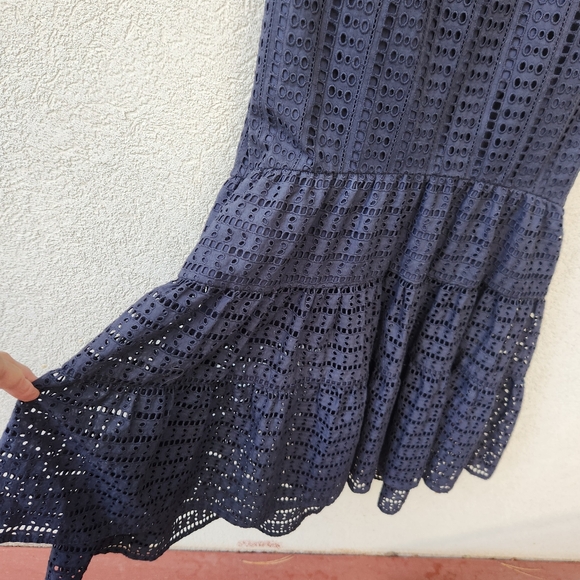 BANANA REPUBLIC Women’s Dress Size 0 Tiered Cottagecore Romantic Maxi Eyelets - Picture 9 of 13